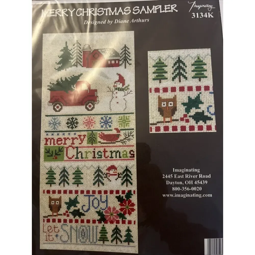 Imaginating Cross Stitch Merry Christmas Sampler Designed by Diane Arthurs 3134K